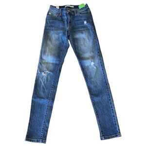 Kancan Jeans 24 Youth Women Distressed Blue